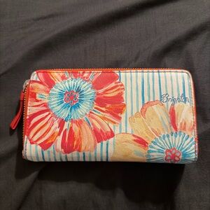 Brighton Newberry Floral Stripe Wristlet – Gently Loved|Excellent condition